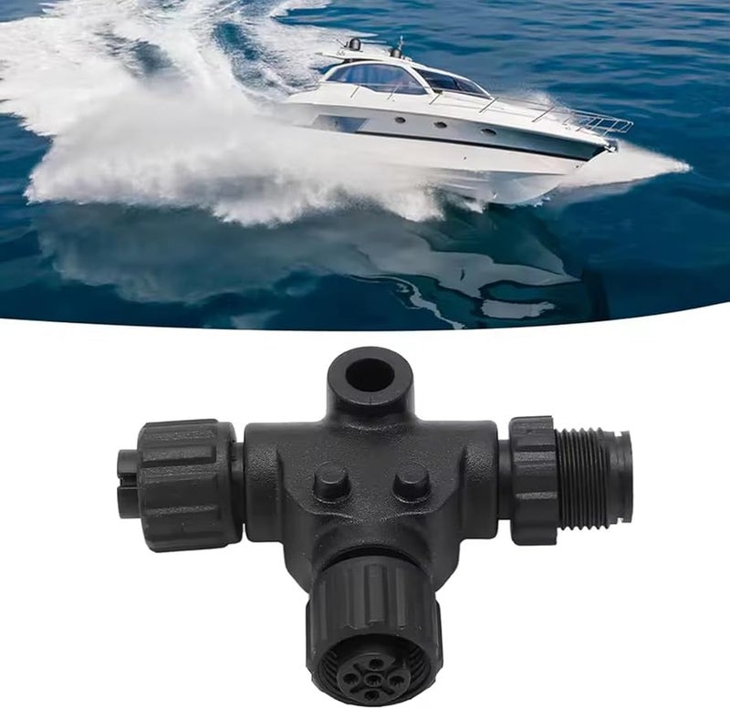 موصل T لـ NMEA2000 بثلاث منافذ مقاوم للماء من الأبس ومعدني لمعدات القوارب - Image 3